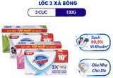  Lốc 3 Xà Bông Cục SAFEGUARD Sạch 99% Vi Khuẩn & Dịu Nhẹ Cho Da Trắng 115-125Gx3 