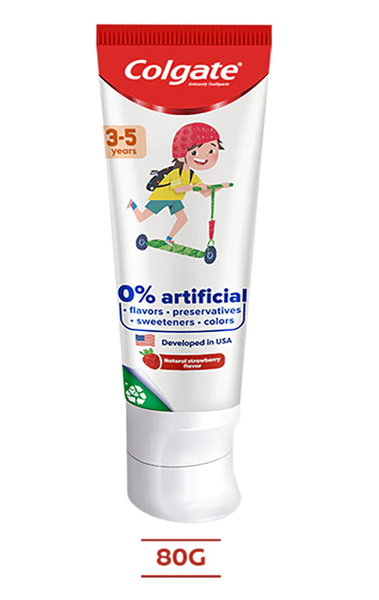  Kem đánh răng Colgate Kid Free From cho bé 3-5 tuổi không chất bảo quản 80g 