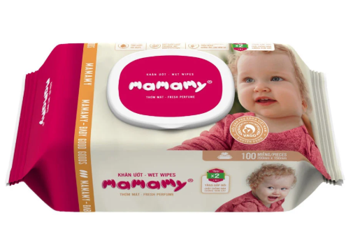  Khăn ướt baby Mamamy thơm mát 100 miếng 