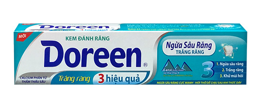  Kem Đánh Răng DOREEN – Trắng Răng 3 Hiệu Quả 200g 