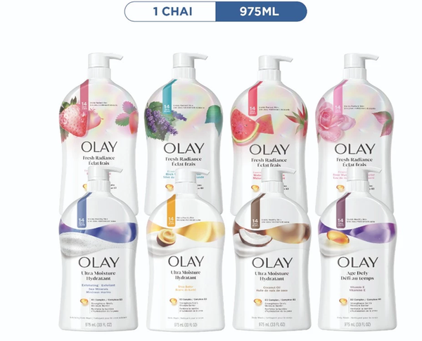  Sữa tắm OLAY dưỡng da 975ml nhiều mùi hương, cải thiện da sáng khỏe sau 14 ngày - Mỹ 