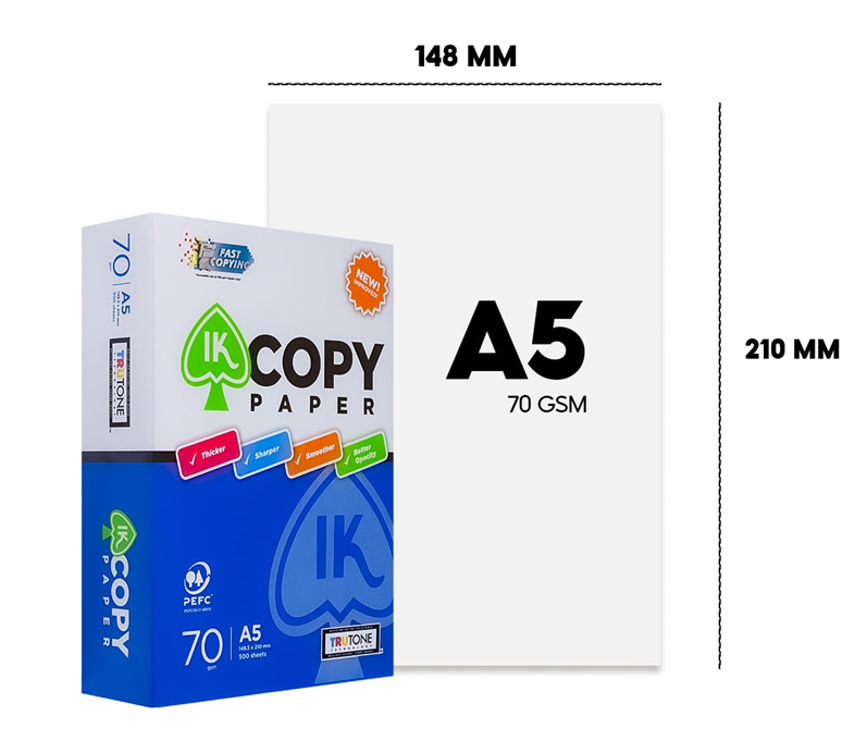  Giấy A5 70 gsm IK Copy (500 tờ) - Hàng nhập khẩu Indonesia 