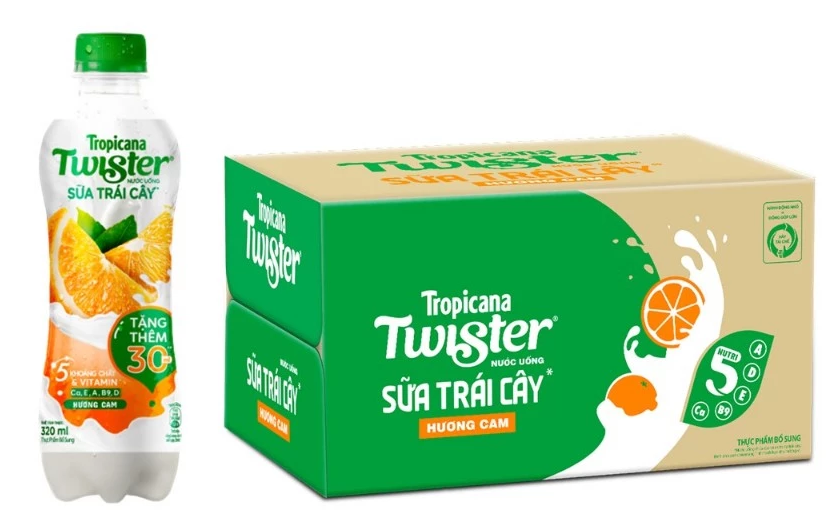  Sữa Trái Cây Hương Cam Twister 320ml/chai 