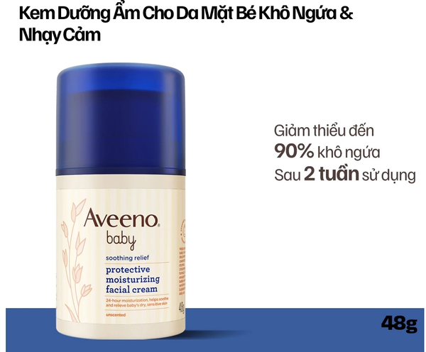  Kem dưỡng ẩm mặt dịu da nhạy cảm Aveeno Baby Soothing Relief 48g 