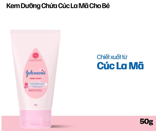  Kem dưỡng da chứa cúc La Mã Johnson's Baby Cream 50g 