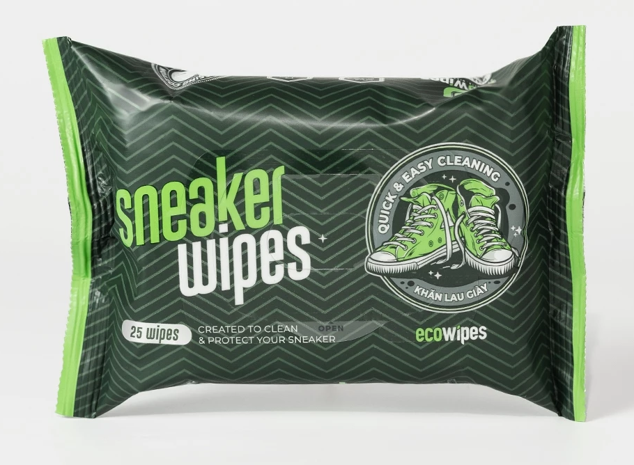  Khăn lau giày thể thao Sneaker EcoWipes gói 25 tờ hương quế 