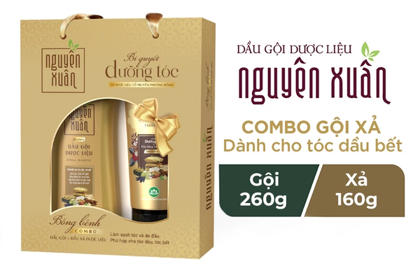  Bộ Dầu gội Nguyên Xuân bồng bềnh 260g+ xả bồng bềnh 160g 