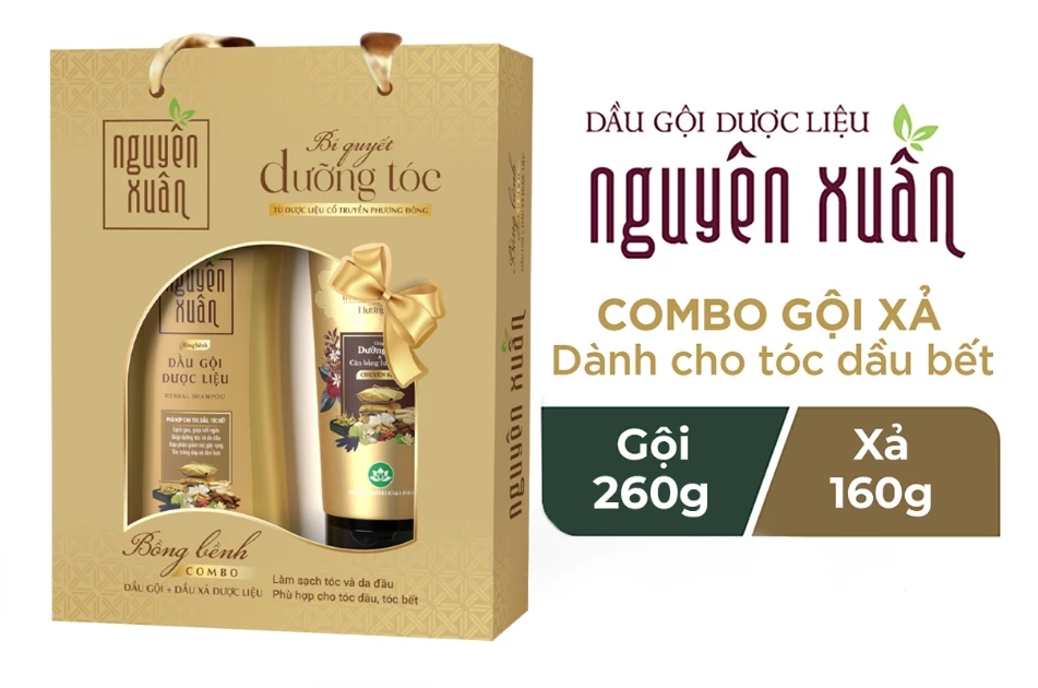  Bộ Dầu gội Nguyên Xuân bồng bềnh 260g+ xả bồng bềnh 160g 