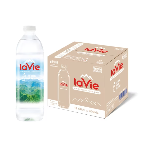  Nước khoáng thiên nhiên Prestige LaVie 700ml (12 chai/thùng) 