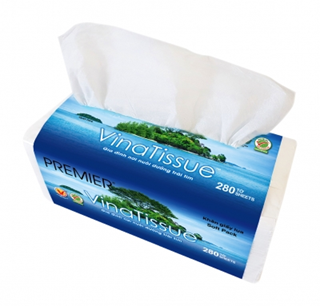  Khăn giấy lụa PREMIER VinaTissue 280 tờ 