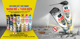  Bình xịt côn trùng ARS PRO.X MẠNH 500 ml Diệt ruồi, muỗi, gián, kiến, bò chét, kiến ba khoang, rệp giường trong gia dụng 