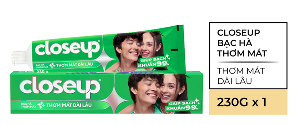  Kem Đánh Răng Closeup Cho Hơi Thở Thơm Mát Bất Tận 230g/Tuýp 
