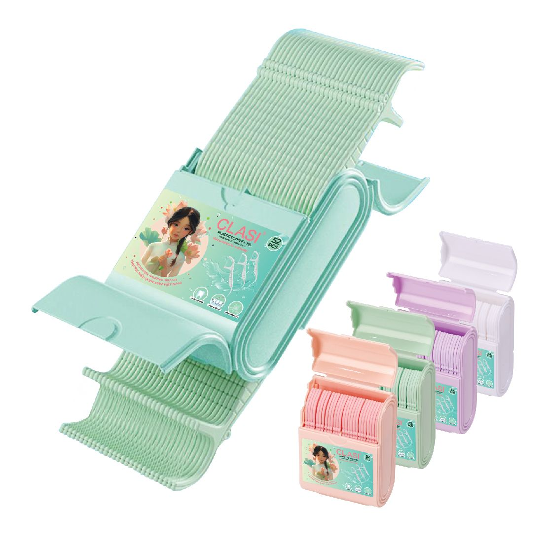 Tăm xỉa răng CLASI 52 cái/hộp 