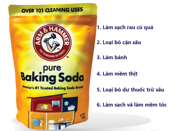  Bột Baking Soda Đa Năng Arm & Hammer Gói 500g 