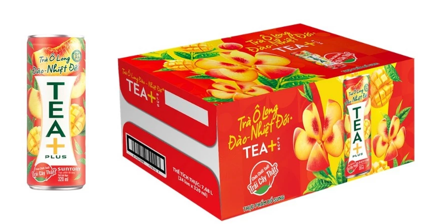  Trà Ô Long Tea+ Đào Trái Cây Nhiệt Đới 320ml/lon 