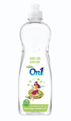  Nước Rửa Chén Bát On1 Thiên Nhiên Tinh Chất Kiwi - Aloe Vera 400-750g/ 1.4-3.2-3.5kg 