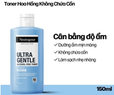  Nước hoa hồng Không Cồn Neutrogena Ultra Care Alcohol Free Toner (150ml) 