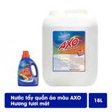  Nước Tẩy Quần Áo Màu Axo Hương Tươi Mát can 18L phù hợp Giặt ủi/ NH KS/ Spa 