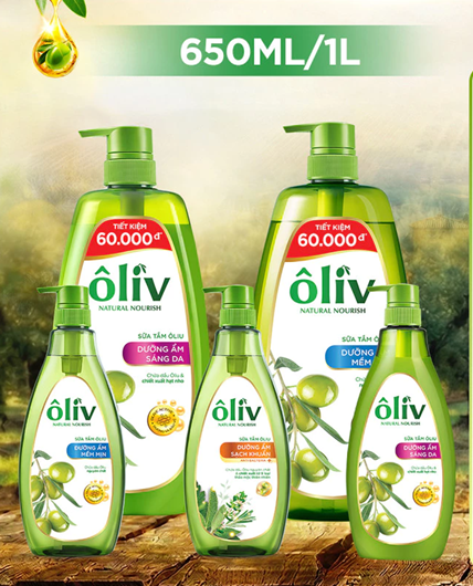  Sữa Tắm Dưỡng Da Ôliv Dưỡng Ẩm 250ml/650ml/1L 