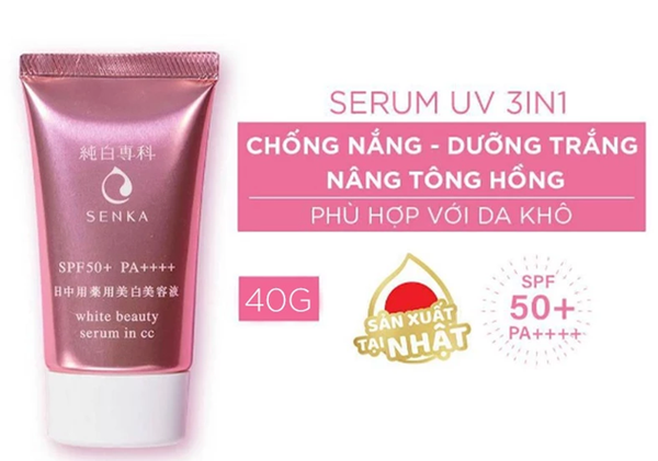  Chống nắng serum 3 trong 1 Senka White Beauty CC 40g 