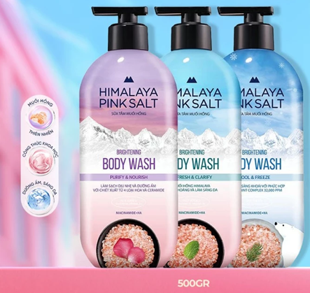  Sữa tắm muối hồng Himalaya Pink Salt 500g 