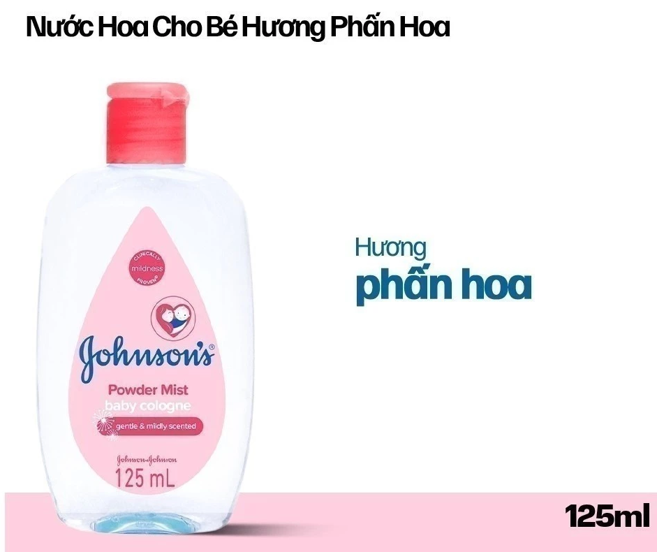  Nước hoa Johnson's Baby hương phấn hoa/ hương ban mai / hương ngày hè 125ml 