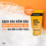  Sữa Rửa Mặt Neutrogena Sạch Sâu cho Da Nhạy Cảm - Deep Clean Facial Gel Cleanser (150ml) 