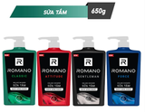  Sữa tắm Romano hương nước hoa Classic/ Attitude/ Force/ Gentleman 650g/chai - 4 mùi hương 