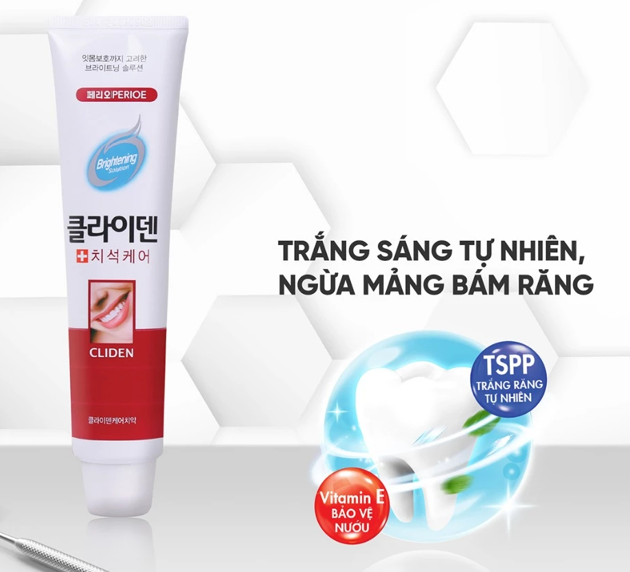  Kem đánh răng Perioe Trắng sáng, ngừa mảng bám 120g 