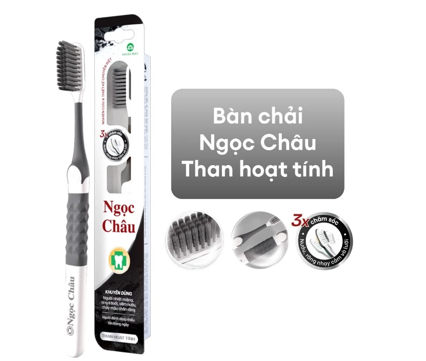  Bàn chải đánh răng Ngọc Châu Than Hoạt Tính 