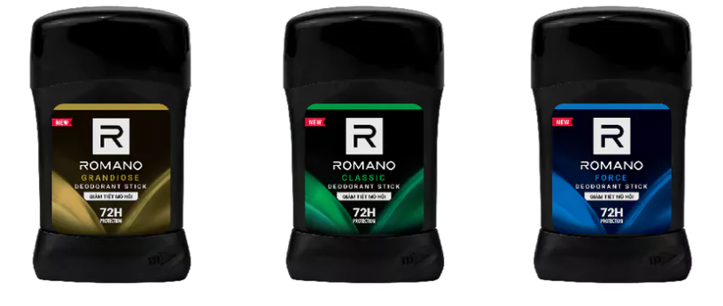  Sáp ngăn mùi cho nam Romano 50g - Khử mùi 72H, lưu hương Ý dài lâu 