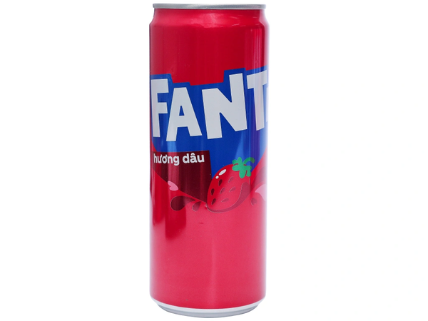  Nước Giải Khát Có Gas Fanta Hương Dâu 320ml/Lon 