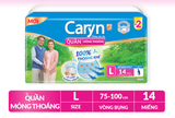  Tã Quần Người Lớn Caryn Mỏng Nhẹ/Mỏng Thoáng Chống Tràn Cho Người Già Tự Đi Lại Size L14/L28 