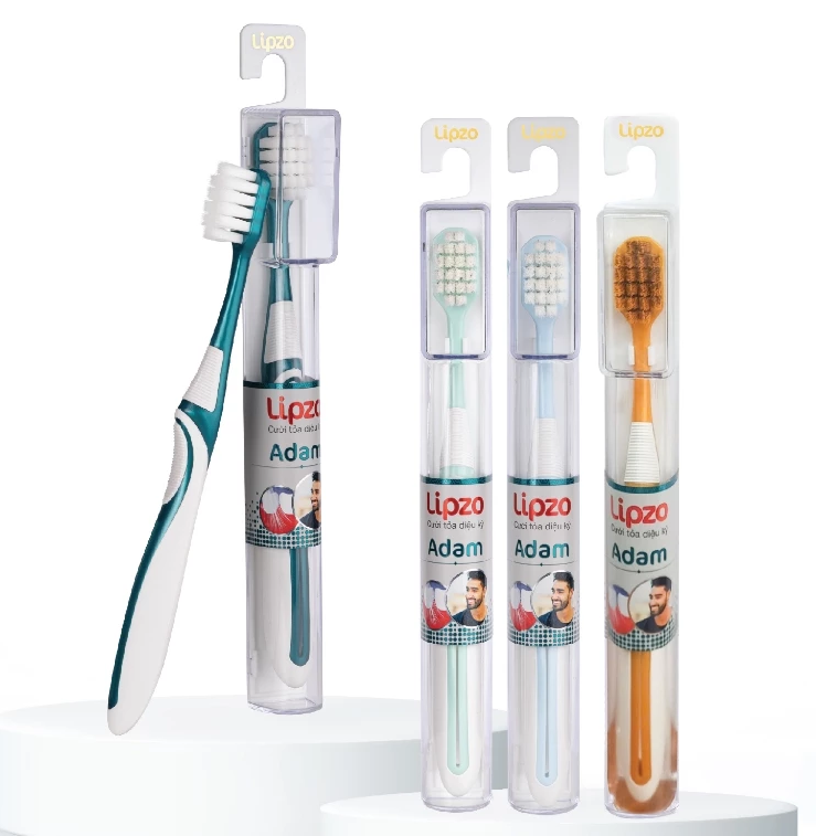  Bàn Chải Lipzo Adam Cao Cấp – Mật Độ Lông Dày Gấp 3 Lần Làm Sạch Mảng Bám, Bảo Vệ Nướu Răng Hiệu Quả 