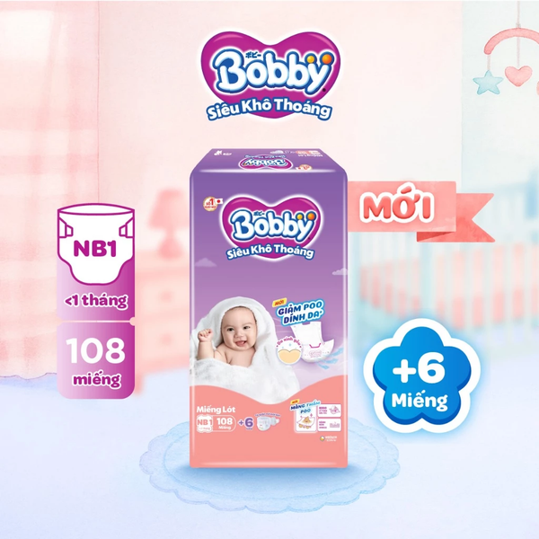  Miếng lót sơ sinh Bobby Newborn 1-108 miếng 