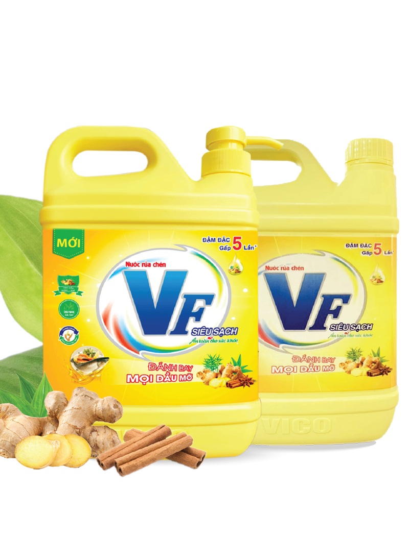  Nước rửa chén VF Siêu Sạch Gừng Quế 4 trong 1 