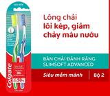  Bàn chải Colgate SlimSoft Advanced ngăn chảy máu nướu siêu mềm mảnh 