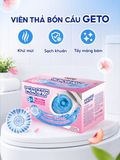  Viên Sạch Bồn Cầu Geto Hương Đào viên thả bồn cầu tẩy sạch mảng bám, khử mùi diệt vi khuẩn 50G/gói 