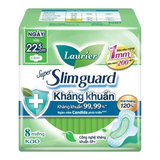  Băng vệ sinh Laurier Siêu Mỏng 1mm Kháng khuẩn 22.5cm 8 miếng 
