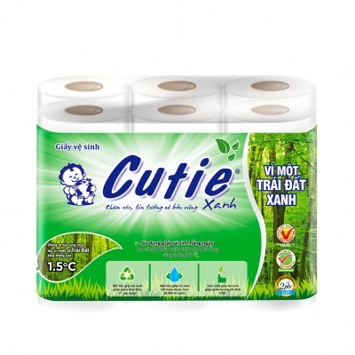  Giấy vệ sinh Cutie Xanh 12 Cuộn 