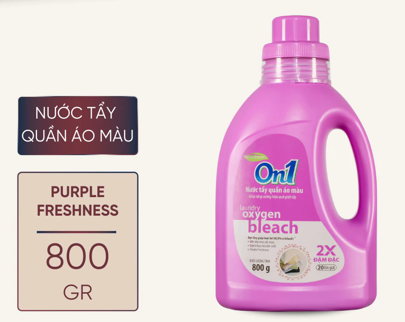  Nước tẩy quần áo màu On1 400-800g khử mùi hôi ẩm mốc lưu hương thơm mát 