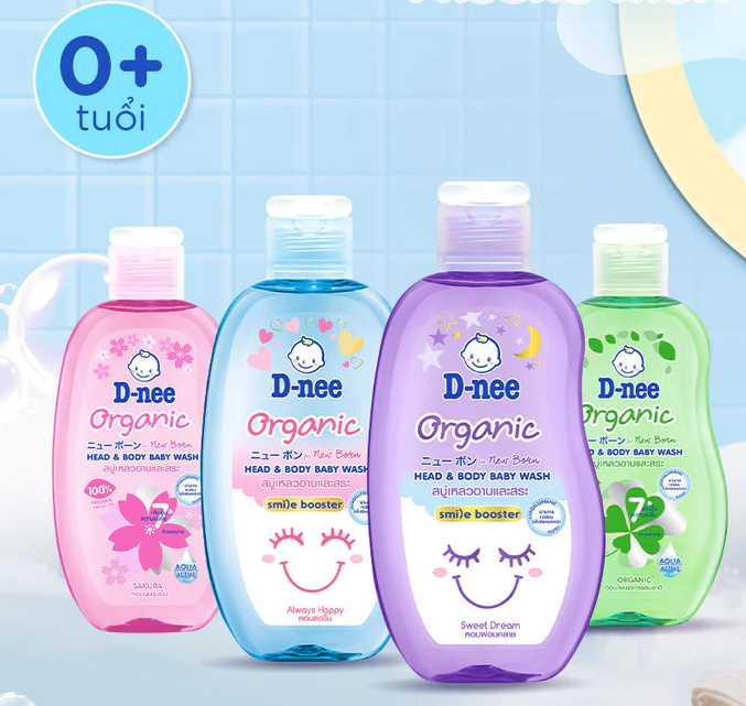  Sữa tắm gội D-nee cho trẻ sơ sinh dưới 3 tuổi giúp da mịn, tóc mượt 200ml 