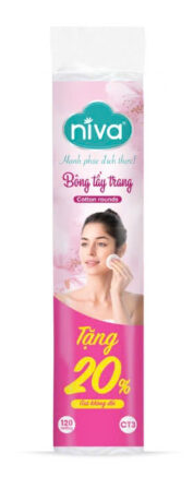  BÔNG TẨY TRANG NIVA CT3 TÚI 120 MIẾNG 