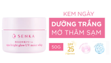  Kem ngày dưỡng da trắng hồng mờ thâm sạm Senka Aqua Bright Glow UV Moist Whip SPF 25 PA ++ 50g 
