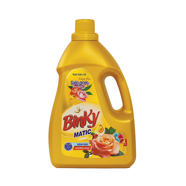 Nước Giặt BINKY MATIC Hương Nước Hoa Màu Vàng 3.1-3.3-3.6 kg 