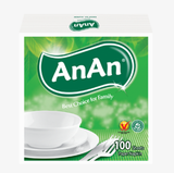  Khăn ăn AnAn 1 lớp 100 tờ 330 x 330mm 