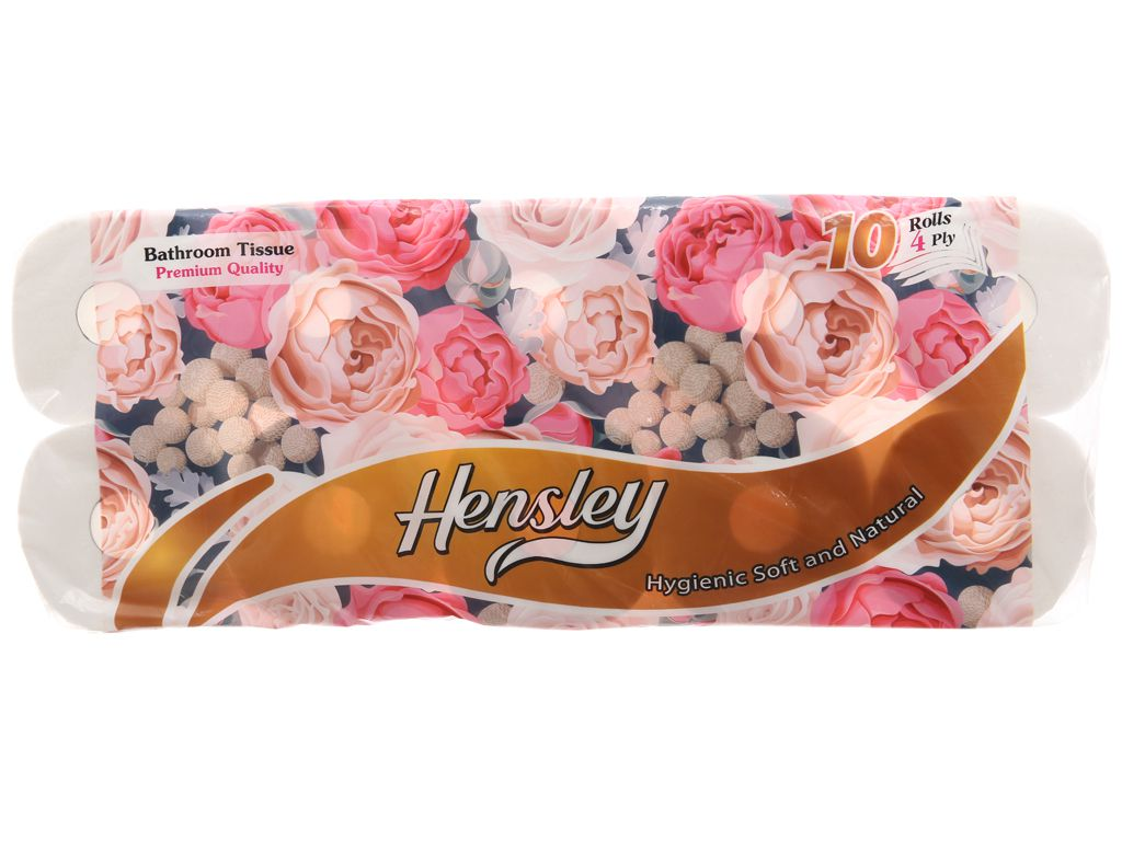  Giấy vệ sinh cao cấp Hensley 10 cuộn 4 lớp 