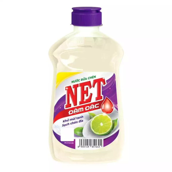  Nước rửa chén NET đậm đặc hương Chanh tươi mát chai 250g 