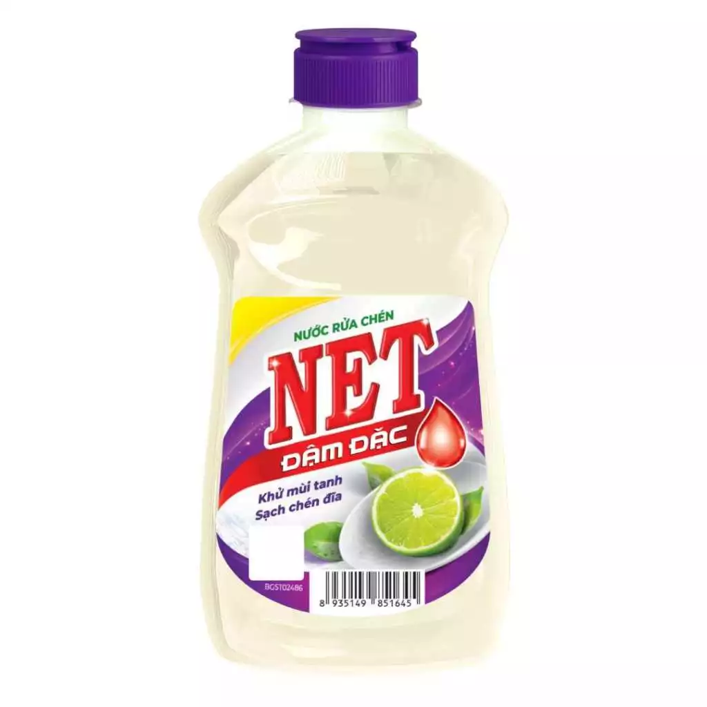  Nước rửa chén NET đậm đặc hương Chanh tươi mát chai 250g 