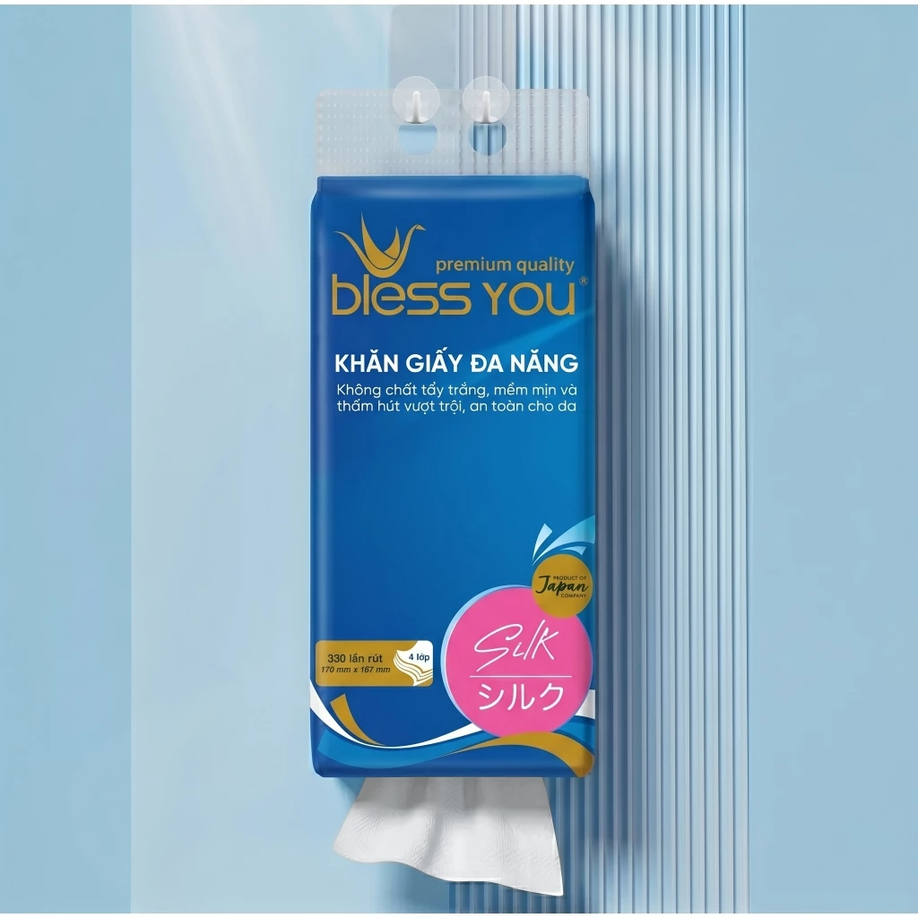  Khăn giấy đa năng Bless You Silk 330 tờ 